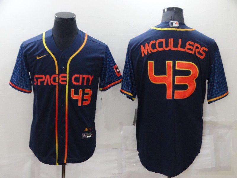 Men Houston Astros #43 Mccullers Blue City Edition Game Nike 2022 MLB Jersey->detroit tigers->MLB Jersey